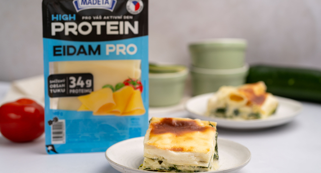 Cuketové lasagne s krémovým špenátem