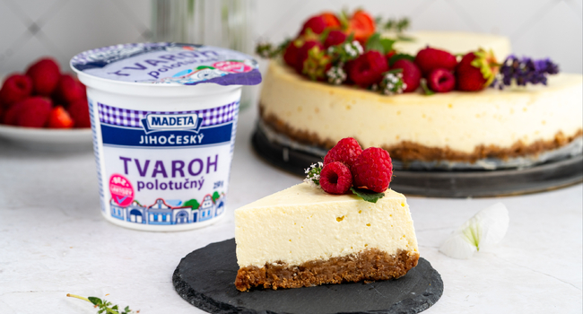 Tvarohový cheesecake bez laktózy