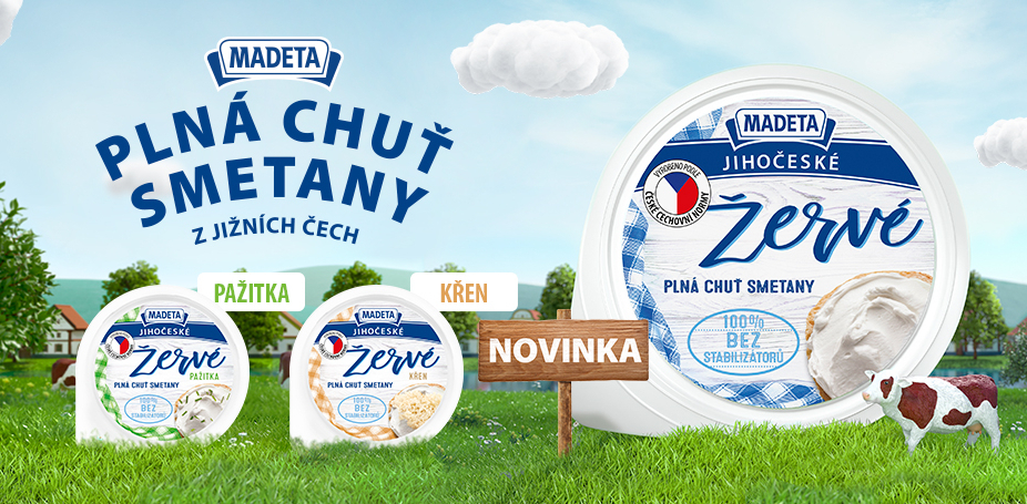 Jihočeské žervé, plná chuť smetany z jižních Čech